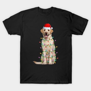 Funny Yellow Labrador Christmas Lights T-Shirt